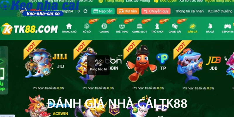 Đánh giá nhà cái TK88